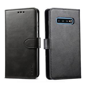 Voor Galaxy S10+ GUSSIM Business Style Horizontal Flip Leather Case met Holder & Card Slots & Wallet(Black)