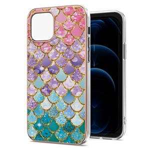 huismerk Electroplating Pattern IMD TPU Shockproof Case voor iPhone 13 Mini (kleurrijke schalen)