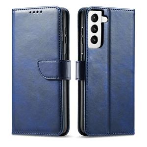 huismerk For Samsung Galaxy S21+ 5G Calf Texture Buckle Horizontal Flip Leather Case with Holder & Card Slots & Wallet(Blue)