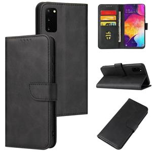 huismerk For Samsung Galaxy S20 Calf Texture Buckle Horizontal Flip Leather Case with Holder & Card Slots & Wallet(Black)