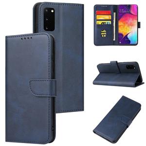 huismerk For Samsung Galaxy S20 Calf Texture Buckle Horizontal Flip Leather Case with Holder & Card Slots & Wallet(Blue)