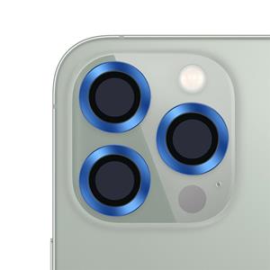 huismerk CD Texture Metal Lens Tempered Film For iPhone 13 Pro / 13 Pro Max(Ocean Blue)