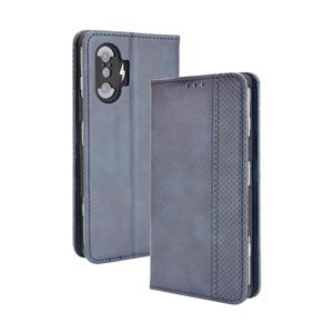 huismerk Voor Xiaomi Poco F3 GT / Redmi K40 Gaming Magnetische Gesp Retro Crazy Horse Textuur Horizontale Flip Leren Case met Houder & Card Slots & Fotolijst