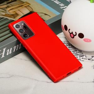 huismerk Voor Samsung Galaxy Note20 Ultra Pure Color Liquid Siliconen Schokbestendige Full Coverage Case (Rood)