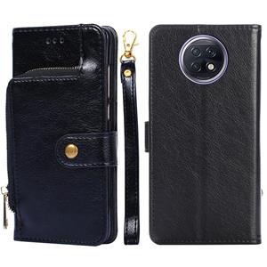 huismerk Zipper Bag PU + TPU Horizontale Flip Lederen Case met Houder & Kaart Slot & Portemonnee & Lanyard voor Xiaomi Redmi Note 9 5G CN Versie / Opmerking 9T