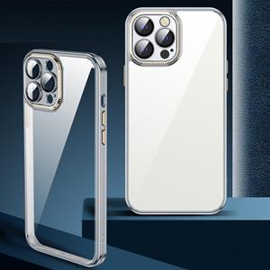 huismerk Metalen lensfilm TPU-telefoonhoesje voor iPhone 13 Pro