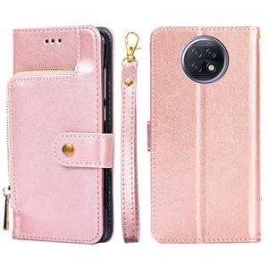 huismerk Zipper tas PU + TPU Horizontale Flip Lederen Case met Houder & Kaart Slot & Portemonnee & Lanyard voor Xiaomi Redmi Note 9 5G CN Versie / Opmerking 9T