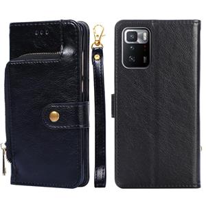 huismerk Zipper-tas PU + TPU Horizontale Flip Lederen Case met Houder & Card Slot & Wallet & Lanyard voor Xiaomi Redmi Note 10 Pro 5G CN-versie