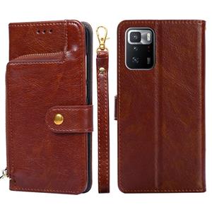 huismerk Zipperzak PU + TPU horizontale flip lederen tas met houder & kaart slot & portemonnee & lanyard voor Xiaomi Redmi Note 10 pro 5G CN-versie