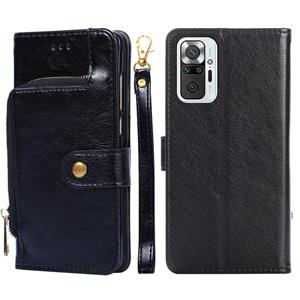 huismerk Zipperzak PU + TPU Horizontale Flip Lederen Case met Houder & Kaart Slot & Portemonnee & Lanyard voor Xiaomi Redmi Note 10 PRO / OPMERKING 10 PRO Indi