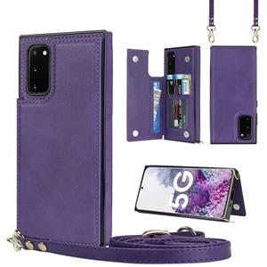 huismerk Voor Samsung Galaxy S20 Cross-Body Square Double Buckle Flip Card Tas TPU + PU Case met kaartslots & portefeuille en foto & riem