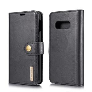 huismerk DG. MING Crazy Horse textuur Flip afneembare magnetische lederen Case voor Galaxy S10 E met houder & kaartsleuven & portemonnee (zwart)