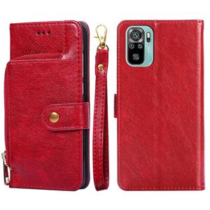 huismerk Zipperzak PU + TPU horizontale flip lederen tas met houder & kaart slot & portemonnee & lanyard voor xiaomi redmi note 10 4G / note 10s