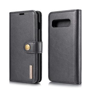 huismerk DG. MING Crazy Horse textuur Flip afneembare magnetische lederen Case voor Galaxy S10 Plus met houder & kaartsleuven & portemonnee (zwart)