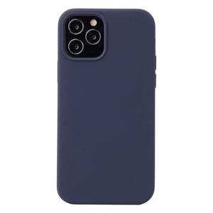 huismerk Solid Color Liquid Silicone Shockproof Protective Case For iPhone 13 Pro Max(Midnight Blue)