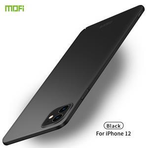 Voor iPhone 12 5.4 MOFI Frosted PC Ultra-thin Hard Case(Zwart)