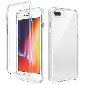 huismerk Schokbestendige hoge transparantie Tweekleurige geleidelijke verandering PC + TPU Candy Kleuren beschermhoes voor iPhone 6 Plus / 6s Plus(Transparant)