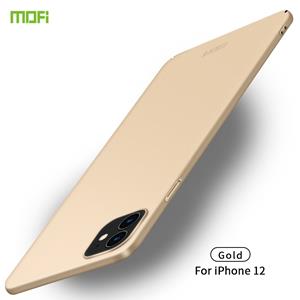 Voor iPhone 12 5.4 MOFI Frosted PC Ultra-thin Hard Case(Gold)