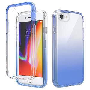 huismerk Schokbestendige hoge transparantie twee-kleuren geleidelijke verandering PC + TPU Candy Kleuren beschermhoes voor iPhone 6 / 6s (Blauw)