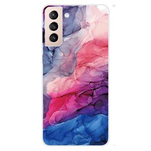 huismerk Voor Samsung Galaxy S22 + 5G Marmeren Patroon Schokbestendige TPU-beschermhoes (abstract rood)