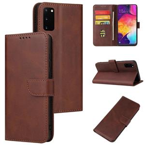 huismerk For Samsung Galaxy S20 Calf Texture Buckle Horizontal Flip Leather Case with Holder & Card Slots & Wallet(Brown)