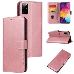 huismerk For Samsung Galaxy S20+ Calf Texture Buckle Horizontal Flip Leather Case with Holder & Card Slots & Wallet(Rose Gold)