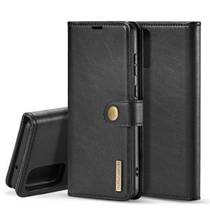 dg.ming Voor Galaxy S20 DG. MING Crazy Horse Texture Flip Afneembare magnetische lederen behuizing met Houder & Card Slots & Wallet(Zwart)