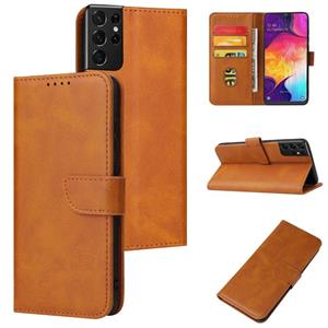 huismerk For Samsung Galaxy S20 Ultra Calf Texture Buckle Horizontal Flip Leather Case with Holder & Card Slots & Wallet(Khaki)