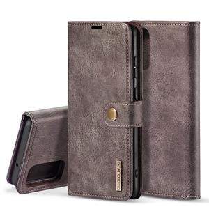 dg.ming Voor Galaxy S20 DG. MING Crazy Horse Texture Flip Afneembare magnetische lederen behuizing met Houder & Card Slots & Wallet(Grijs)