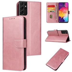 huismerk For Samsung Galaxy S20 Ultra Calf Texture Buckle Horizontal Flip Leather Case with Holder & Card Slots & Wallet(Rose Gold)