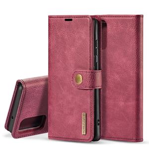 dg.ming Voor Galaxy S20 DG. MING Crazy Horse Texture Flip Afneembare magnetische lederen behuizing met Houder & Card Slots & Wallet (Red)