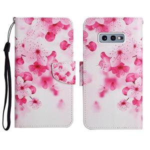 huismerk Voor Samsung Galaxy S10e Geschilderd Patroon Horizontale Flip Lederen Case met Houder & Card Slot & Portemonnee (rode bloem)