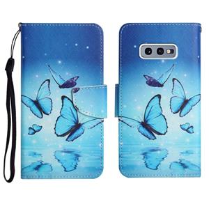 huismerk Voor Samsung Galaxy S10E Painted Pattern Horizontal Flip Lederen Case met Houder & Card Slot & Portemonnee (Flying Butterfly)