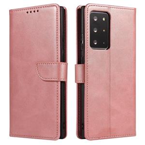 huismerk For Samsung Galaxy Note20 Calf Texture Buckle Horizontal Flip Leather Case with Holder & Card Slots & Wallet(Rose Gold)