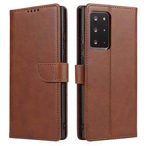 huismerk For Samsung Galaxy Note20 Calf Texture Buckle Horizontal Flip Leather Case with Holder & Card Slots & Wallet(Brown)