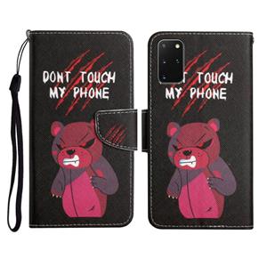 huismerk Voor Samsung Galaxy S20 + Geschilderd Patroon Horizontale Flip Lederen Case met Houder & Card Slot & Portemonnee (Red Bear)