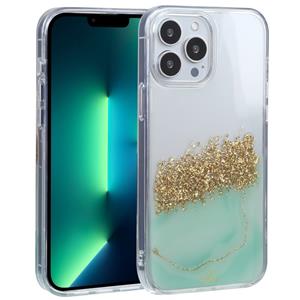 dfansdesign DFANS DESIGN Dual-color Starlight Shining Phone Case For iPhone 13 Pro Max(Green)