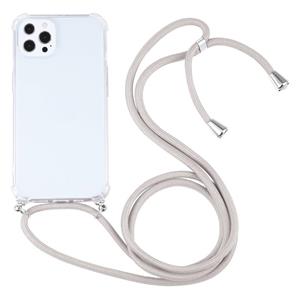 huismerk Schokbestendige transparante TPU-beschermhoes met lanyard voor iPhone 13 pro