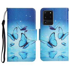 huismerk Voor Samsung Galaxy S20 Ultra Geschilderd Patroon Horizontale Flip Lederen Case met Houder & Card Slot & Portemonnee (Flying Butterfly)