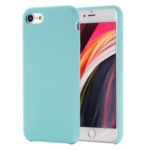 Huismerk Voor iPhone SE 2020 Shockproof Full Coverage Siliconen soft protective case(light blue)