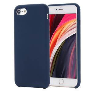 Huismerk Voor iPhone SE 2020 Shockproof Full Coverage Siliconen soft protective case (donkerblauw)