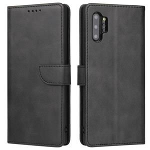 huismerk For Samsung Galaxy Note10+ Calf Texture Buckle Horizontal Flip Leather Case with Holder & Card Slots & Wallet(Black)