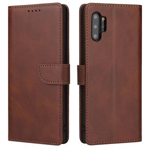 huismerk Voor Samsung Galaxy Note10 + Calf Texture Gesp horizontale Flip Lederen Case met Houder & Card Slots & Portemonnee (Bruin)