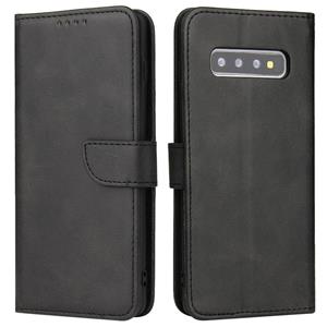 huismerk For Samsung Galaxy S10 Calf Texture Buckle Horizontal Flip Leather Case with Holder & Card Slots & Wallet(Black)