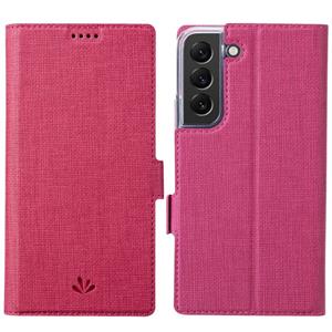 Voor Samsung Galaxy S22 5G VILI K-serie Magnetische gesp lederen telefoonhoes (Rose Red)