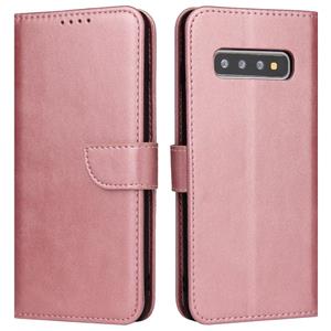 huismerk For Samsung Galaxy S10 Calf Texture Buckle Horizontal Flip Leather Case with Holder & Card Slots & Wallet(Rose Gold)