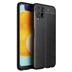 huismerk For Samsung Galaxy M32 Litchi Texture TPU Shockproof Case(Black)