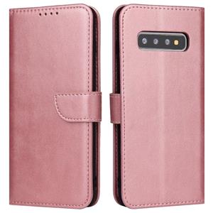 huismerk For Samsung Galaxy S10+ Calf Texture Buckle Horizontal Flip Leather Case with Holder & Card Slots & Wallet(Rose Gold)