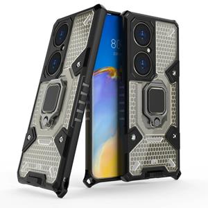 Huismerk Voor Huawei P50 Pro Space PC + TPU schokbestendig geval met ringhouder