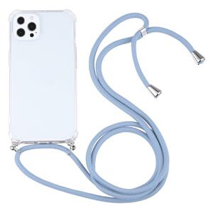 huismerk Schokbestendige Transparante TPU-beschermhoes met lanyard voor iPhone 13 Pro Max